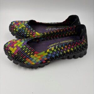Sketchers Woven Colorful Slip-on Flats Size 5M
